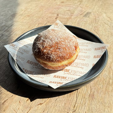 Strawberry Rhubarb Doughnut